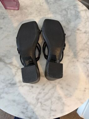 A New Day Women's Black Strappy Sandals